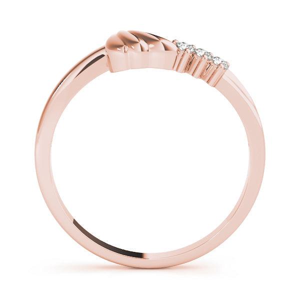 Curved Bands Half Eternity Ring in Gold & Platinum