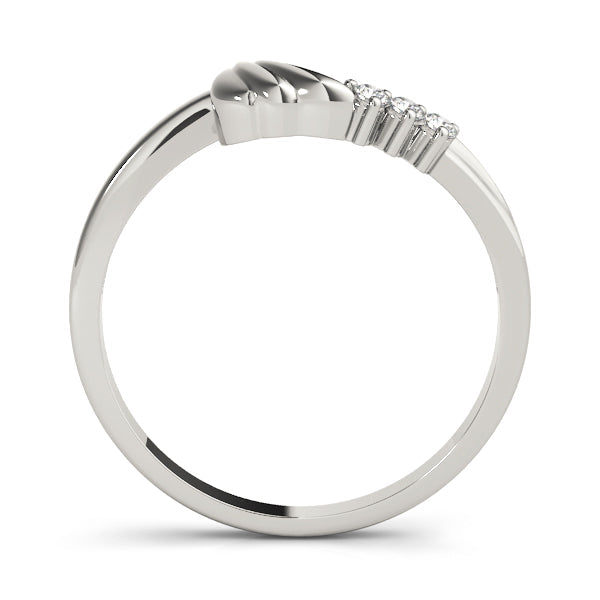 Curved Bands Half Eternity Ring in Gold & Platinum