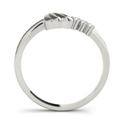 Curved Bands Half Eternity Ring in Gold & Platinum