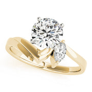 Classic Bypass Marquise Diamond Engagement Ring in 10K/14K gold and platinum with certified lab-grown or natural diamonds