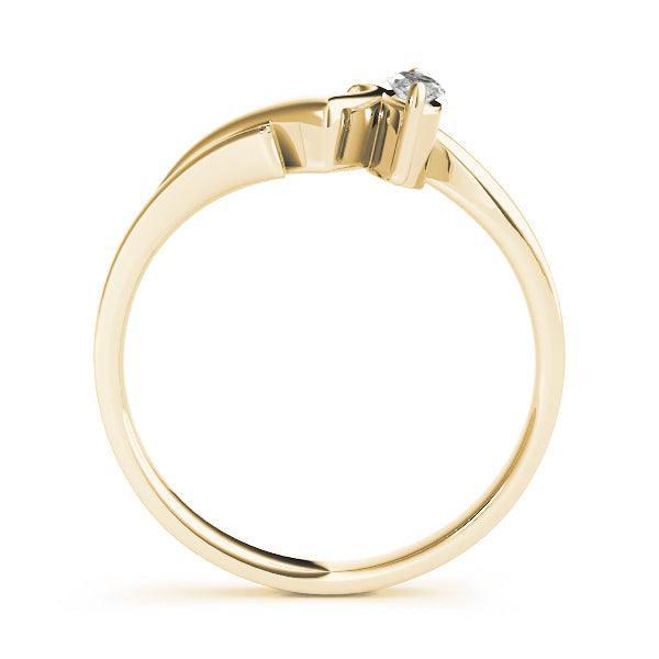 Curved Bands Half Eternity Ring in Gold & Platinum