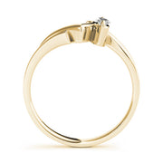 Curved Bands Half Eternity Ring in Gold & Platinum