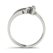 Curved Bands Half Eternity Ring in Gold & Platinum