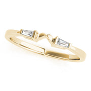 Fancy Baguette Half Eternity Ring in 10K/14K gold and platinum with certified lab-grown or natural diamonds
