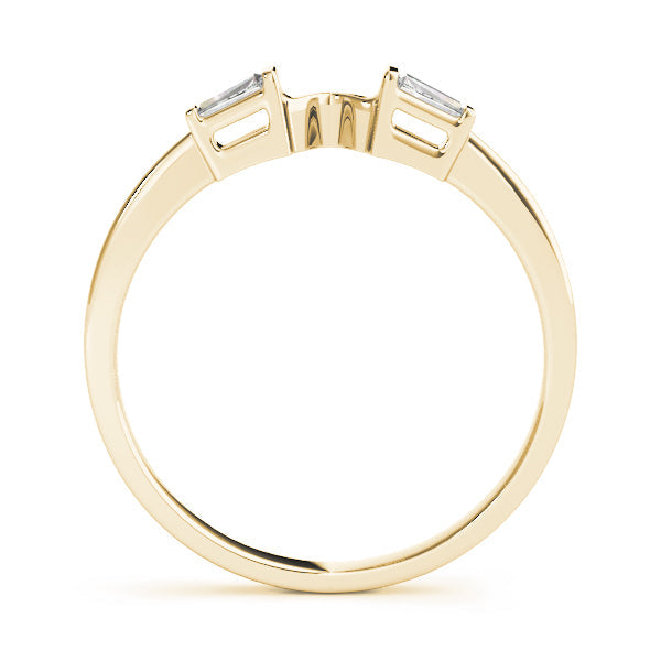 Fancy Baguette Half Eternity Ring in Gold & Platinum