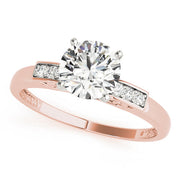 Luxe Channel-Set Round Diamond Engagement Ring in 10K/14K gold and platinum with certified lab-grown or natural diamonds