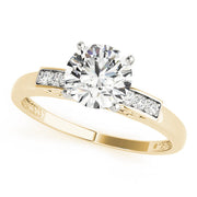 Luxe Channel-Set Round Diamond Engagement Ring in 10K/14K gold and platinum with certified lab-grown or natural diamonds