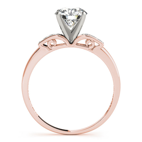 Luxe Channel-Set Round Diamond Engagement Ring in 10K/14K gold and platinum with certified lab-grown or natural diamonds
