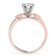 Luxe Channel-Set Round Diamond Engagement Ring in 10K/14K gold and platinum with certified lab-grown or natural diamonds