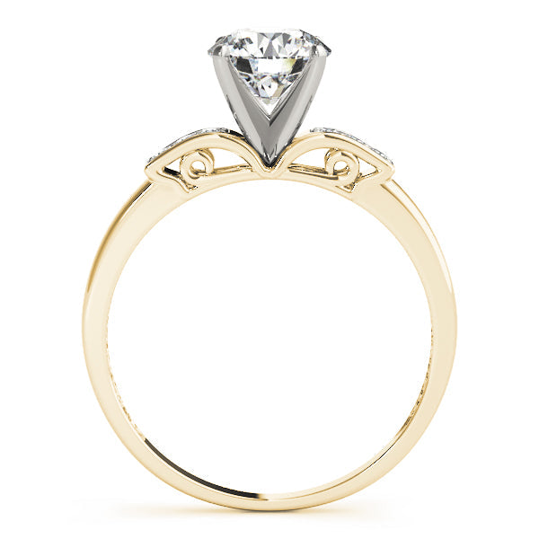 Luxe Channel-Set Round Diamond Engagement Ring in 10K/14K gold and platinum with certified lab-grown or natural diamonds