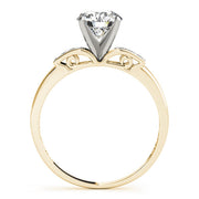 Luxe Channel-Set Round Diamond Engagement Ring in 10K/14K gold and platinum with certified lab-grown or natural diamonds