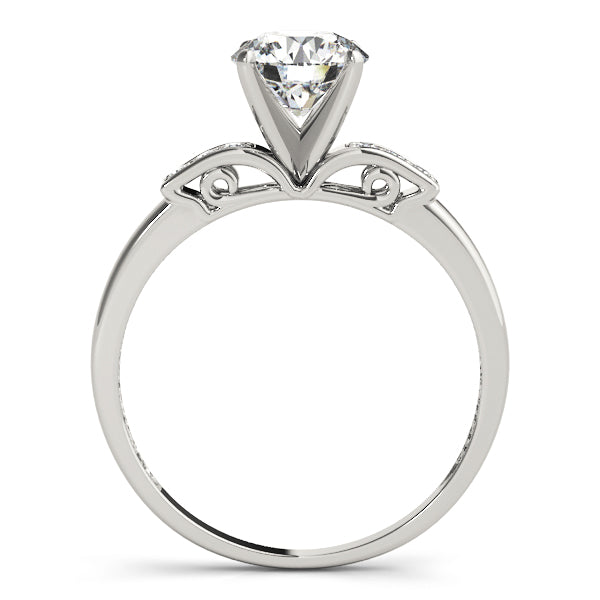 Luxe Channel-Set Round Diamond Engagement Ring in 10K/14K gold and platinum with certified lab-grown or natural diamonds
