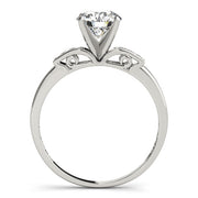 Luxe Channel-Set Round Diamond Engagement Ring in 10K/14K gold and platinum with certified lab-grown or natural diamonds