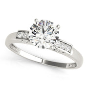 Luxe Channel-Set Round Diamond Engagement Ring in 10K/14K gold and platinum with certified lab-grown or natural diamonds