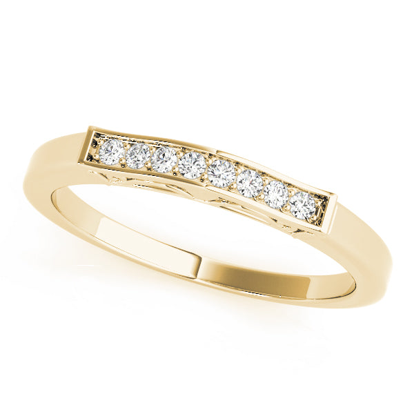Channel Set Half Eternity Ring in 10K/14K gold and platinum with certified lab-grown or natural diamonds