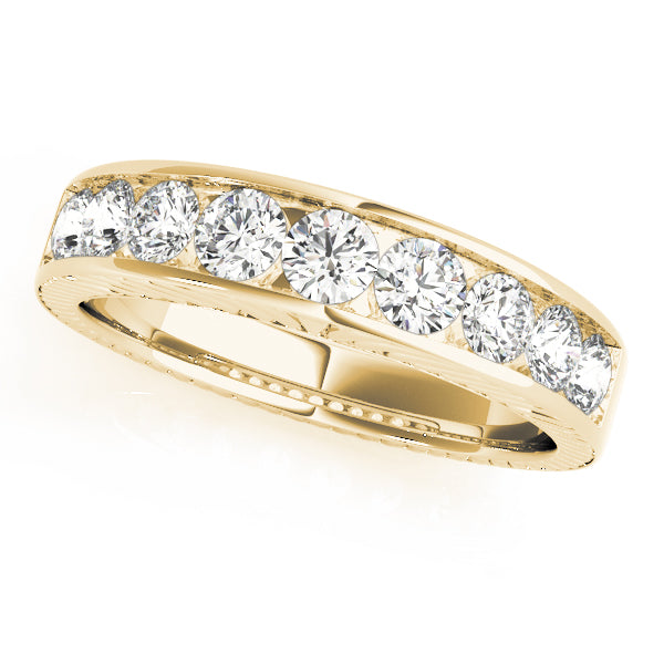 Channel Set Half Eternity Ring in 10K/14K gold and platinum with certified lab-grown or natural diamonds
