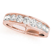 Channel Set Half Eternity Ring in Gold & Platinum