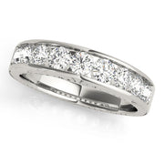 Channel Set Half Eternity Ring in Gold & Platinum