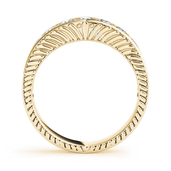Channel Set Half Eternity Ring in Gold & Platinum
