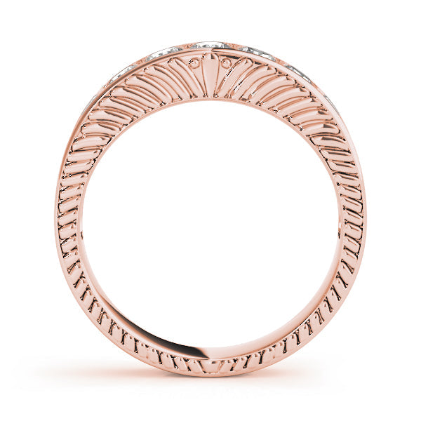 Channel Set Half Eternity Ring in Gold & Platinum