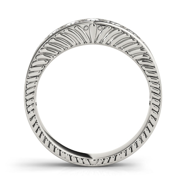 Channel Set Half Eternity Ring in Gold & Platinum