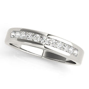 Channel Set Half Eternity Ring in Gold & Platinum