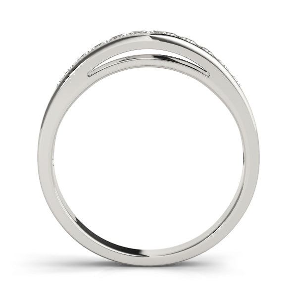 Channel Set Half Eternity Ring in Gold & Platinum