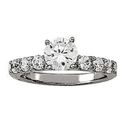 Signature Prong-Set Round Diamond Engagement Ring in 10K/14K gold and platinum with certified lab-grown or natural diamonds