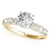 Signature Prong-Set Round Diamond Engagement Ring in 10K/14K gold and platinum with certified lab-grown or natural diamonds