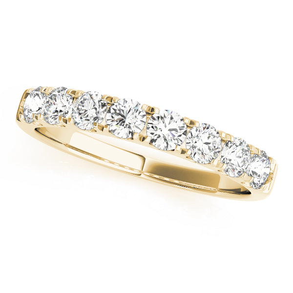 Split Prong Half Eternity Ring in 10K/14K gold and platinum with certified lab-grown or natural diamonds