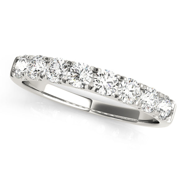 Split Prong Half Eternity Ring in Gold & Platinum
