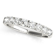 Split Prong Half Eternity Ring in Gold & Platinum