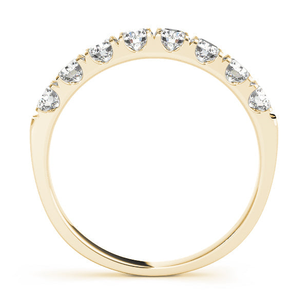 Split Prong Half Eternity Ring in Gold & Platinum