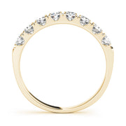 Split Prong Half Eternity Ring in Gold & Platinum