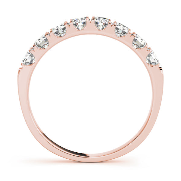 Split Prong Half Eternity Ring in Gold & Platinum