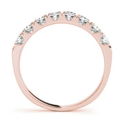 Split Prong Half Eternity Ring in Gold & Platinum