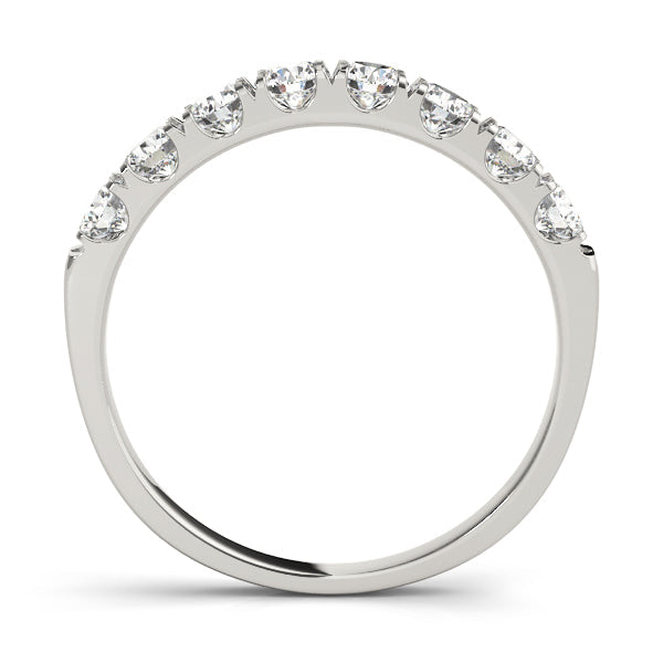 Split Prong Half Eternity Ring in Gold & Platinum