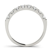 Split Prong Half Eternity Ring in Gold & Platinum