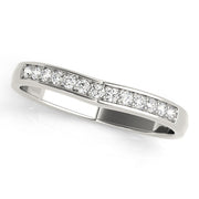 Curved Bands Half Eternity Ring in Gold & Platinum