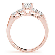 Exquisite Fancy Shape Baguette Princess Diamond Engagement Ring in 10K/14K gold and platinum with certified lab-grown or natural diamonds