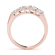 Fancy Princess Half Eternity Ring in Gold & Platinum