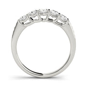 Fancy Princess Half Eternity Ring in Gold & Platinum