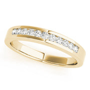 Single Row Channel Set Half Eternity Ring in 10K/14K gold and platinum with certified lab-grown or natural diamonds