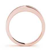 Single Row Channel Set Half Eternity Ring in Gold & Platinum