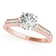 Regal Channel-Set Round Diamond Engagement Ring in 10K/14K gold and platinum with certified lab-grown or natural diamonds
