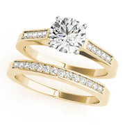 Regal Channel-Set Round Diamond Engagement Ring in 10K/14K gold and platinum with certified lab-grown or natural diamonds
