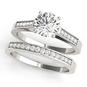 Regal Channel-Set Round Diamond Engagement Ring in 10K/14K gold and platinum with certified lab-grown or natural diamonds