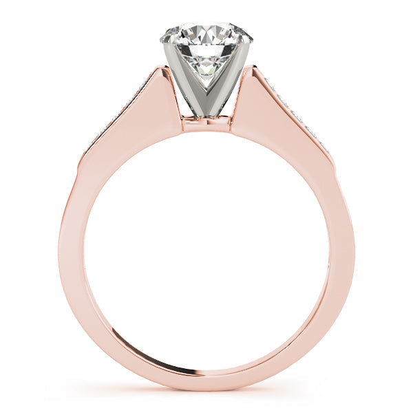 Regal Channel-Set Round Diamond Engagement Ring in 10K/14K gold and platinum with certified lab-grown or natural diamonds