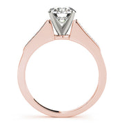 Regal Channel-Set Round Diamond Engagement Ring in 10K/14K gold and platinum with certified lab-grown or natural diamonds