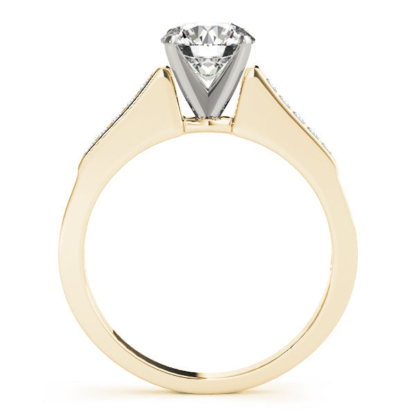 Regal Channel-Set Round Diamond Engagement Ring in 10K/14K gold and platinum with certified lab-grown or natural diamonds